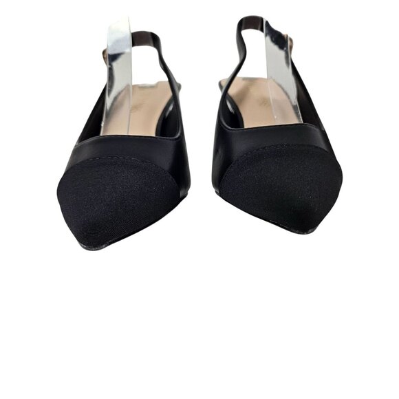 Dream Pairs Womens 8.5 Kitten Heel Slingback Pumps Black Pointed Toe Comfortable - Picture 7 of 14